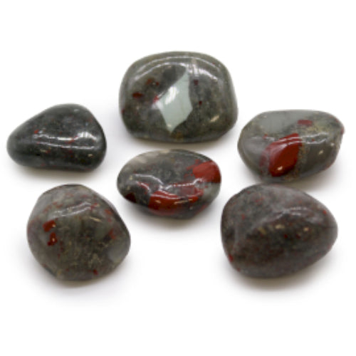 Large African Tumble Stones (6x) - Bloodstone - Sephtonite - Ancient Wisdom