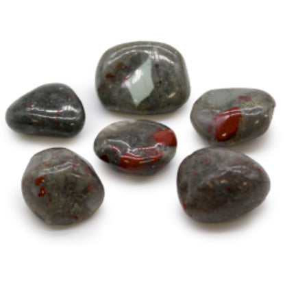 Large African Tumble Stones (6x) - Bloodstone - Sephtonite - Ancient Wisdom